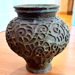 Vaso terracota vidrada -  diam  30cm